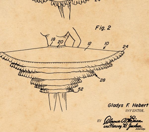 Petticoat Patent Vintage Illustrations  Industrial Fashion Decorative Print BUY 3 Get 4th PRINT FREE For Cheap