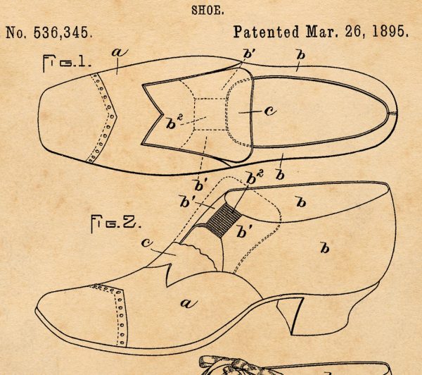 Vintage Shoe Patent Vintage Illustrations  Industrial Decorative Fashion Print  BUY 3 Get 4th PRINT FREE Online Hot Sale