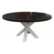 Arden Walnut Table with Glass Top Hot on Sale