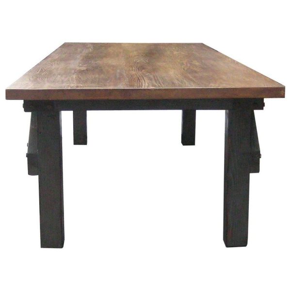 Industrial Work Bench Dining Table in Reclaimed Wood For Discount