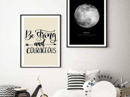 A Cute Pair - Be Strong & Courageous + Moon For Cheap