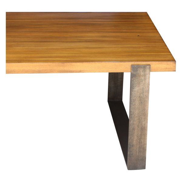 Modern Wood & Metal Coffee Table on Sale