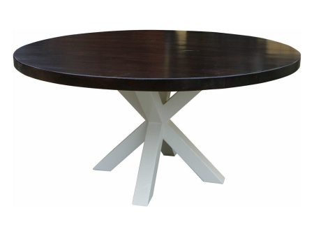 Arden Round Dining Table Built in Reclaimed Wood For Discount