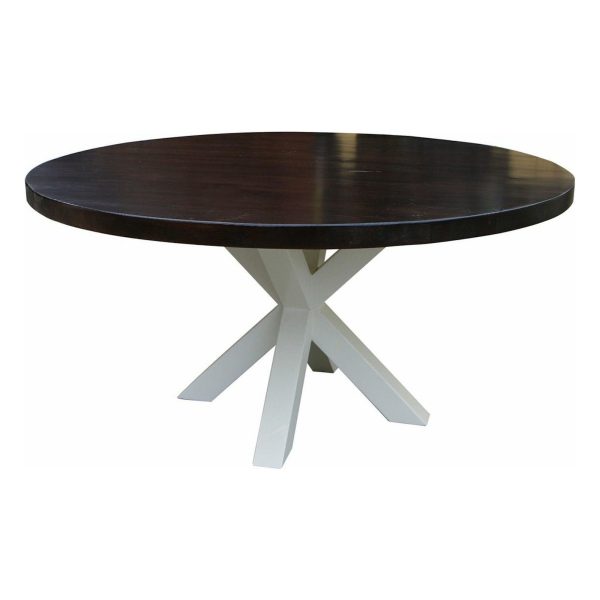 Arden Round Dining Table Built in Reclaimed Wood For Discount