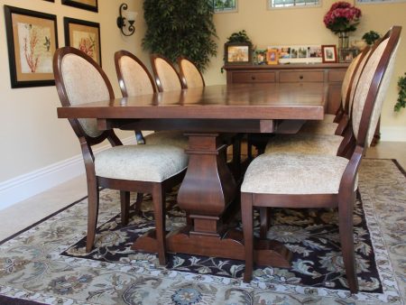 Custom Extension Segovia Table and Queen Anne Chairs Supply