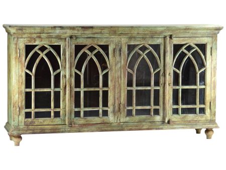 Old World Gothic Paneled Sideboard Online Sale