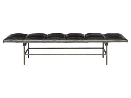 Arlington Leather Bench For Discount