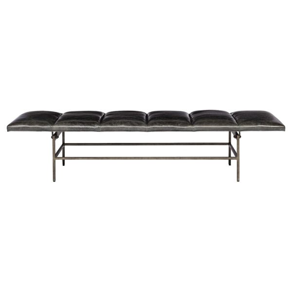 Arlington Leather Bench For Discount