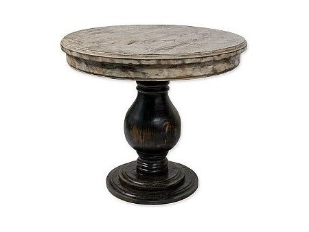 Round  End Table Built in Reclaimed Lumber on Sale