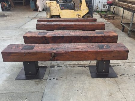 Rustic Reclaimed Wood Outdoor Bench For Sale