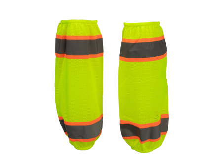 LMGO-CE ANSI Class E Lime Mesh Orange Contrast Reflective Leggings Gaiters With Adjustable Velcro Closures Sale