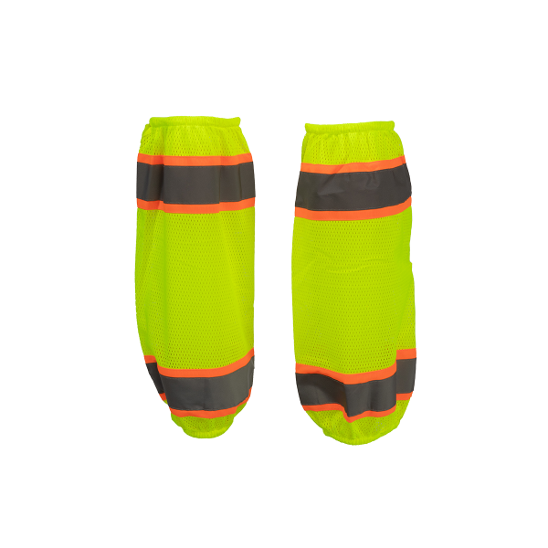 LMGO-CE ANSI Class E Lime Mesh Orange Contrast Reflective Leggings Gaiters With Adjustable Velcro Closures Sale