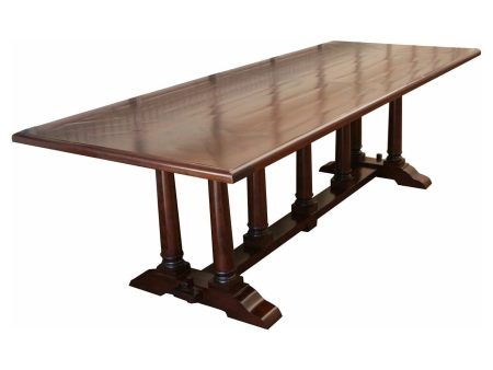 Classic Old World Refectory Trestle Dining Table Discount