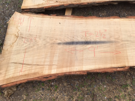 Red Oak A Slab 2.5  x 24  x 9  SKU 1341-19 Hot on Sale