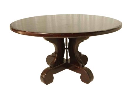 Lourdes Round Dining Table in Reclaimed Wood on Sale