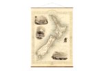 Map of New Zealand Roll Down Vintage Canvas Decorative Scroll Map of Auckland Online