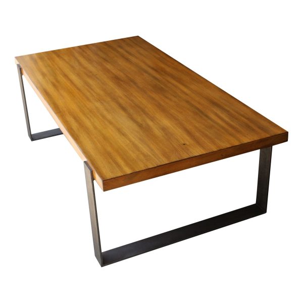 Modern Wood & Metal Coffee Table on Sale