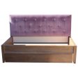 Upholstered Purple Silver Tufted  Day Bed For Discount