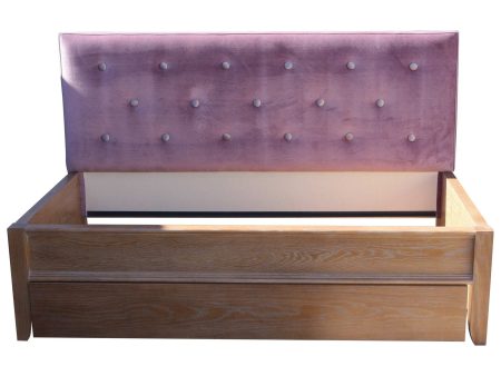 Upholstered Purple Silver Tufted  Day Bed For Discount