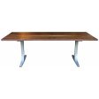 Bergen Dining Table With a Solid Walnut Top For Sale