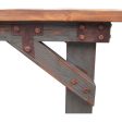 Industrial Work Bench Dining Table in Reclaimed Wood For Discount