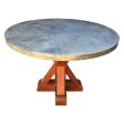 Henrik, Hammered Zinc Round Dining Table Online now