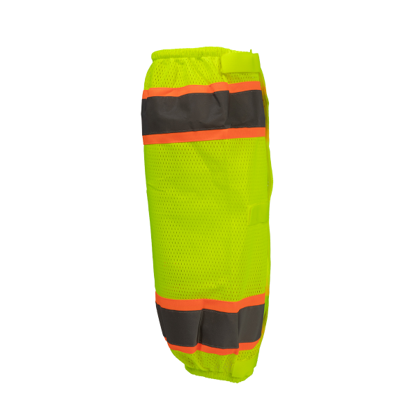 LMGO-CE ANSI Class E Lime Mesh Orange Contrast Reflective Leggings Gaiters With Adjustable Velcro Closures Sale