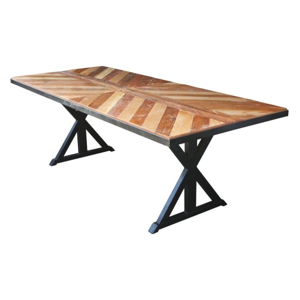 Chevron Top Dining Table For Sale