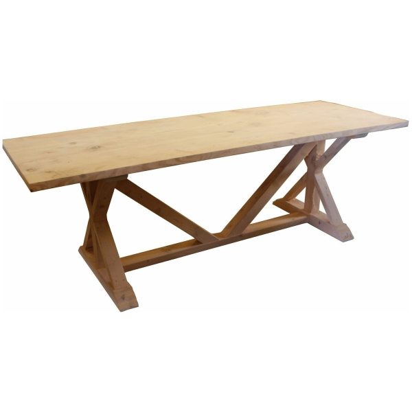 Country Trestle Refectory Dining Table Supply