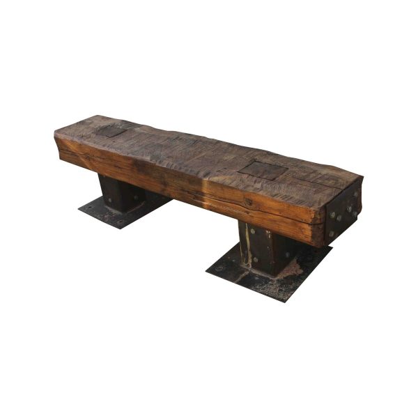 Rustic Reclaimed Wood Outdoor Bench For Sale