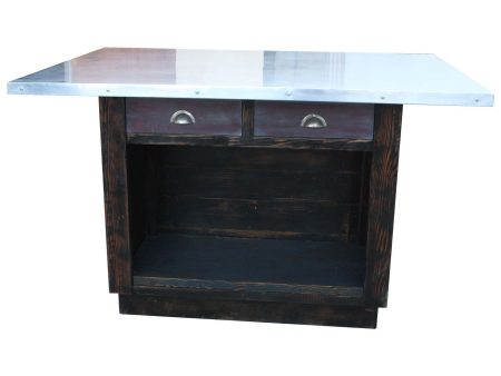 Melanie, Custom Zinc Kitchen Island For Sale