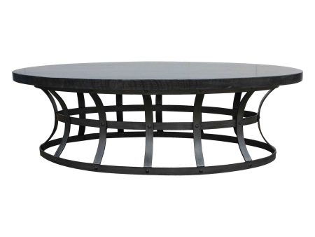 Zuma Grey Oval Coffee Table Online now