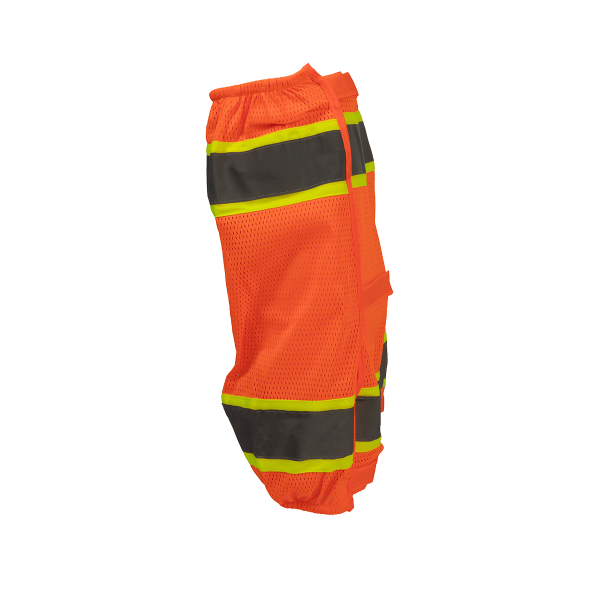 OMGL-CE ANSI Class E Orange Mesh Lime Contrast Reflective Leggings With Adjustable Velcro Closures Fashion