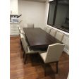 Elizabeth, Mahogany Extension Trestle Dining Table and Autumn Dining Chair Set For Sale