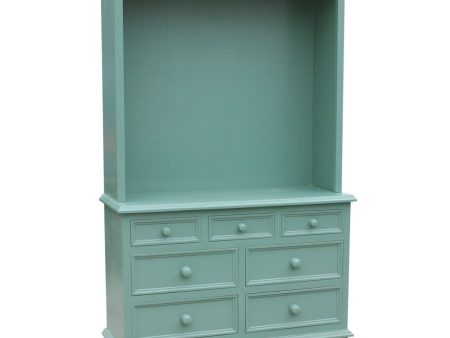 Bedroom Dresser with a Hutch Top For Sale