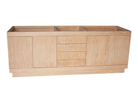 Custom Bathroom Cabinet in Cerused White Oak Online Hot Sale