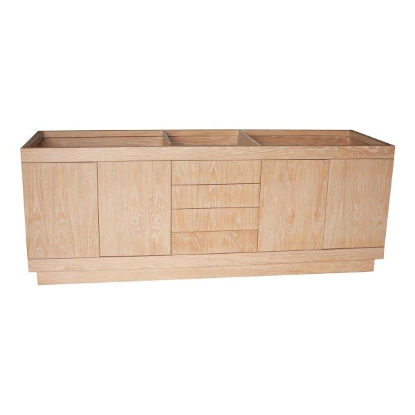 Custom Bathroom Cabinet in Cerused White Oak Online Hot Sale