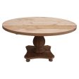 Round Pedestal Salvaged Wood Dining Table Online