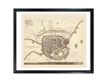 City of Copenhagen Vintage European City Poster Print on Matte Paper Decorative Antique Wall Decor City Map of Holland Online Sale