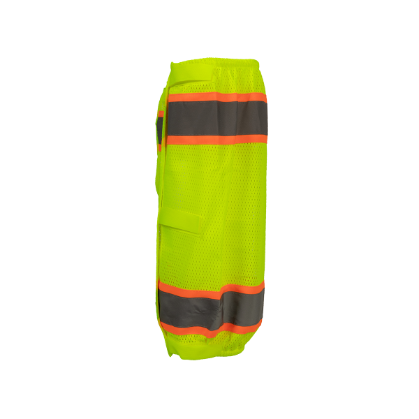 LMGO-CE ANSI Class E Lime Mesh Orange Contrast Reflective Leggings Gaiters With Adjustable Velcro Closures Sale