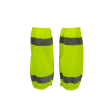 LMG-CE ANSI Class E Lime Mesh Reflective Leggings Gaiters With Adjustable Velcro Closures Online now