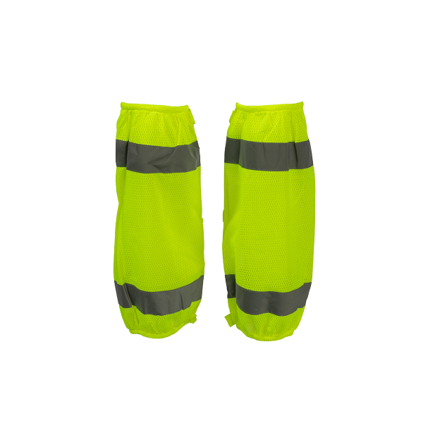 LMG-CE ANSI Class E Lime Mesh Reflective Leggings Gaiters With Adjustable Velcro Closures Online now