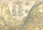 Pittsburgh City Map Vintage City Map Poster on Matte Paper Decorative Antique Wall Decor Map Print of Pennsylvania Sale