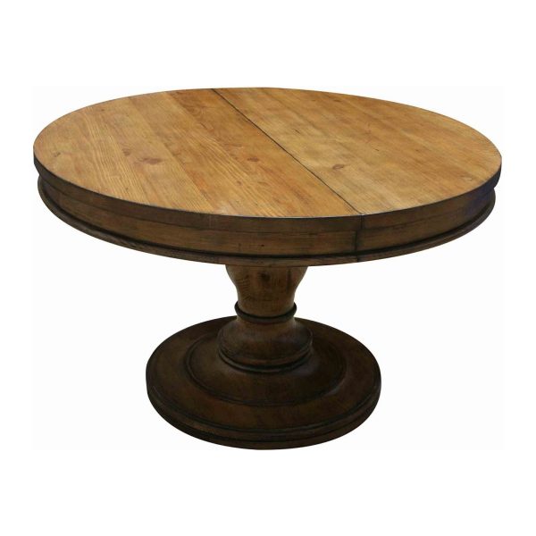 Westport Round Reclaimed Wood Extension Pedestal Table Sale