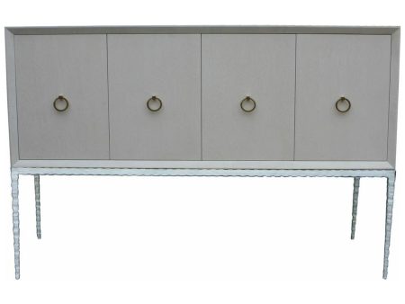 Contemporary Meredith Credenza With Hammered Metal Legs For Cheap