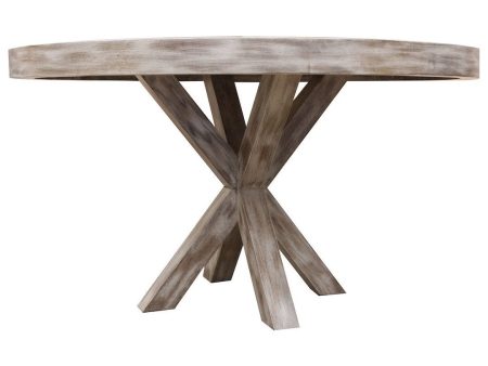 Arden Dining Table in Weathered Oak Wood on Sale