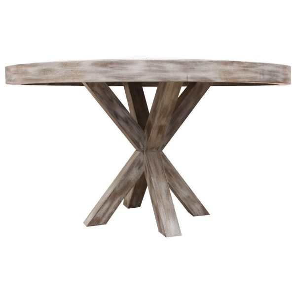 Arden Dining Table in Weathered Oak Wood on Sale