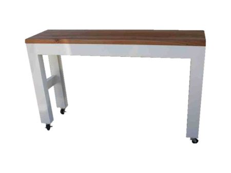 Custom Maple Wood Butcher Block Table with Steel Locking Casters For Cheap