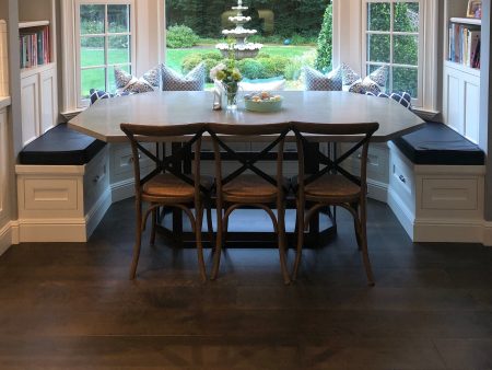 Kitchen Banquette Table With a Hexagon Shaped Top Online