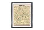 London Map Vintage European City Poster Print on Matte Paper Decorative Antique Wall Decor City Map of England Online now